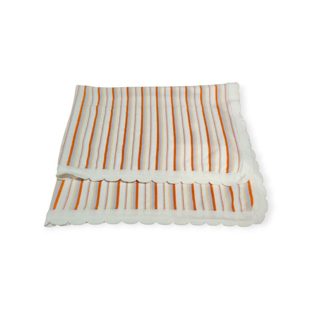 FROLICS KIDS COLLECTION Knitted Cotton Striped 100% Cotton Baby Blanket